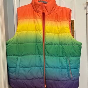 Colorful Gradient Puffer Vest